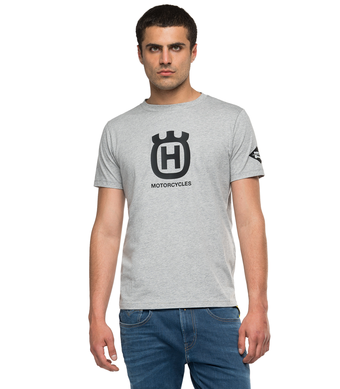 オーガニックコットン Tシャツ REPLAY FOR HUSQVARNA 詳細画像 グレーメランジ 3
